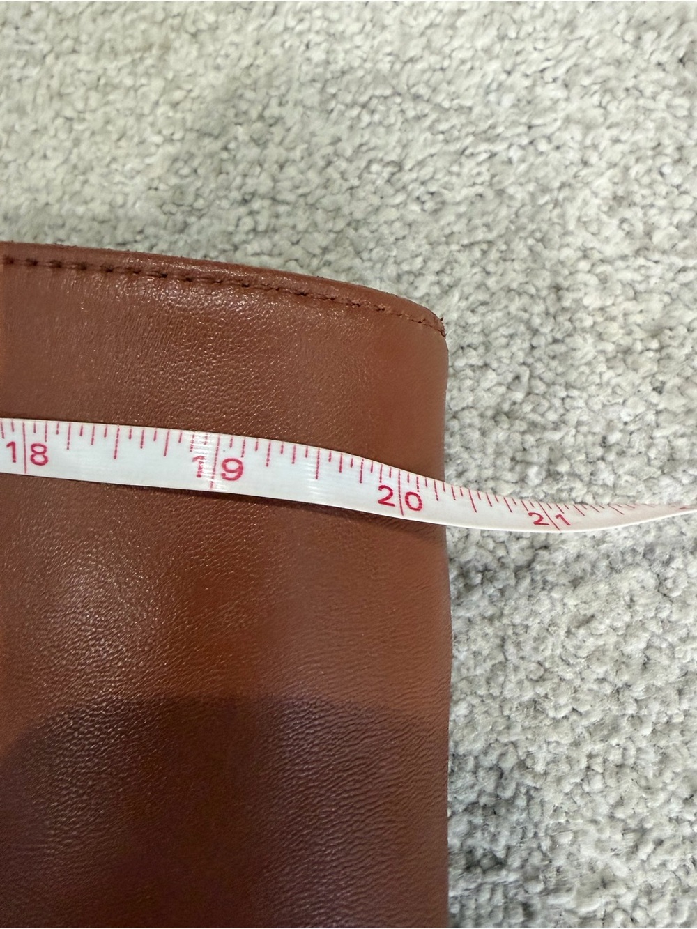 J. McLaughlin Buttery Leather Bamboo-Handle Tote Bag in Warm Brown, Large Tote - Picture 8 of 9